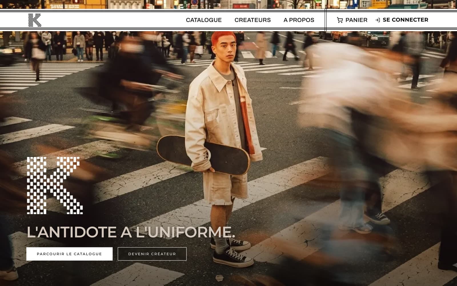 La page d’accueil d’une boutique en ligne développée sur mesure